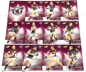 2012 SELECT NRL CHAMPIONS CARD BASE CARD FULL TEAM SET MANLY SEA EAGLES (12) - Picture 1 of 3