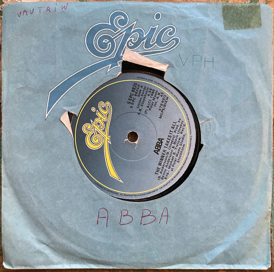45t ABBA - The winner takes it all - ENGLAND - 7" - Photo 1/1