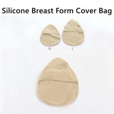 2Pack Mastectomy Prosthesis Protect Pocket Silicone Breast Form Cover Bag M / L - Image 1 of 4