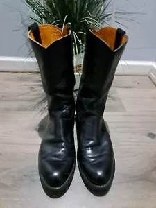 BOTAS DE TRABAJO SANTA ROSA PARA HOMBRE Talla 13B Cuero Negro Western - Imagen 1 de 9