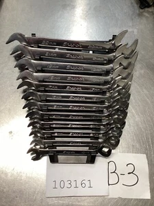 Snap-on Tools SAE 12 Pieces Open End Flare Nut Wrench Set with Rack USA Made - Foto 1 di 2