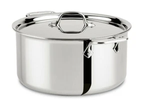 All-Clad 4408 SS Tri-Ply 8-qt Stock Pot NO LID (DENT) - Picture 1 of 1