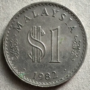 Malaysia 1982 $1 coin - Picture 1 of 2