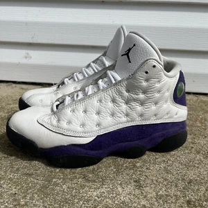 Nike Air Jordan 13 Retro Lakers shoes men size  9.5 white purple 414571-105 - Picture 1 of 8