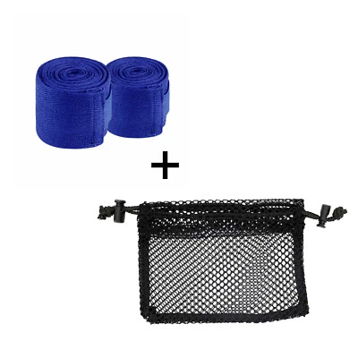 Boxing Hand Wraps 110" 180" Elastic Cotton Wrist Bandage Boxing MMA w Mesh Bag - Image 1 of 2