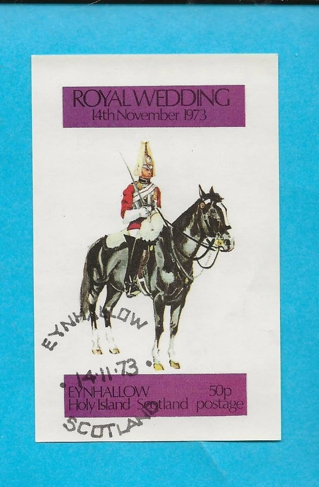 GREAT BRITAIN - 1973 CTO EYNHALLOW SCOTLAND - IMPERF. ROYAL WEDDING - G425e - Image 1 of 1