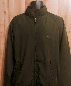 Izod Mens Large Green Jacket Plaid Lining Full Zip - Picture 1 of 8