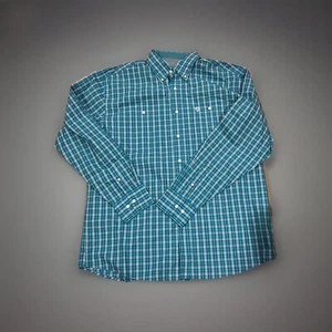 Wrangler Men's George Strait By Plaid Print Button-Down Western Shirt Large 16ab - Picture 1 of 9