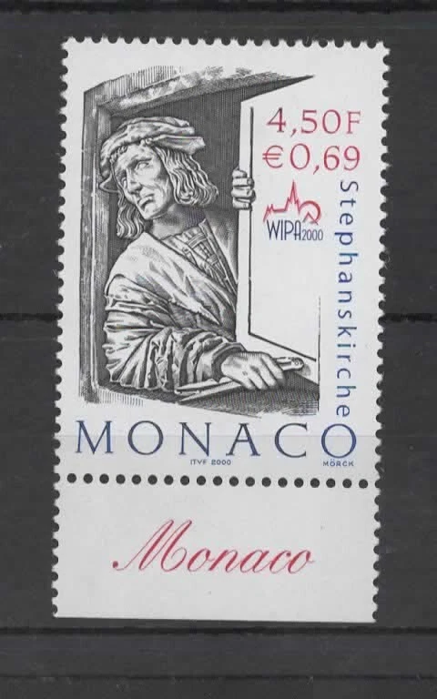 MONACO -- Timbre -- WIPA 2000 -- Exposition Philatélique International à Hanovre - Photo 1/1
