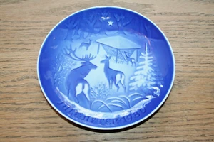 1980 Bing Grondahl Danish Porcelain Plate B G Christmas Woods 9080 Bing Grondahl - Picture 1 of 2