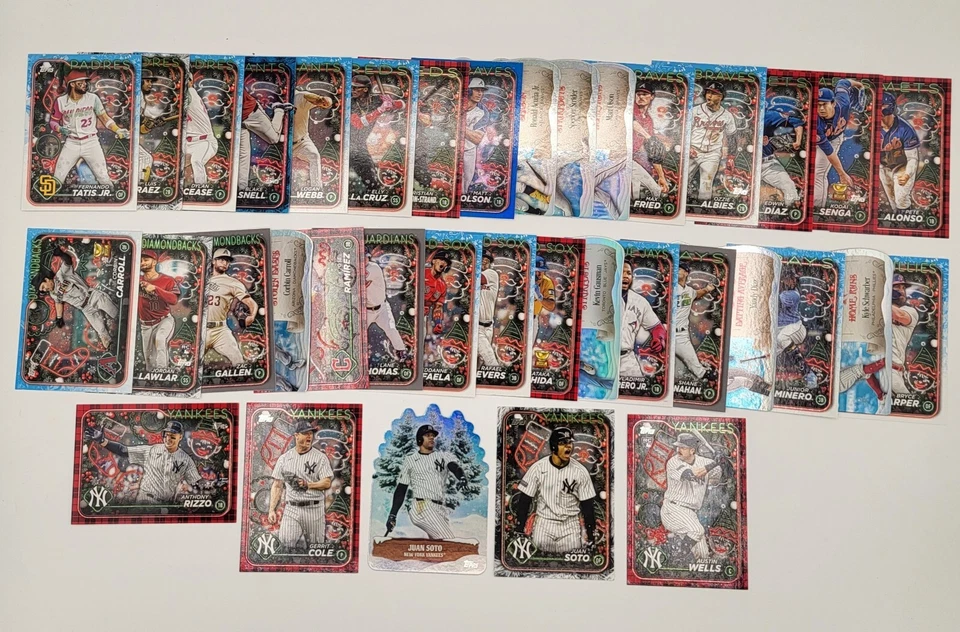 2024 Topps Baseball Team Lots (29 Teams) Holiday Base, SPs, Inserts, Parallels! - Image 1 of 4