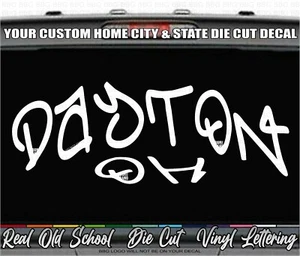 Dayton, OH Vinyl Decal Sticker NATIVE Love My Home State City Graffiti Window  - Picture 1 of 5