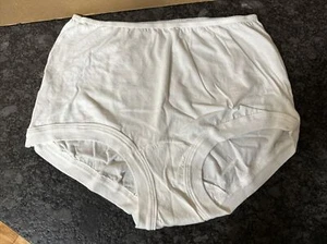 New Underscore Pair Cotton Briefs Panties White 100% Cotton Sz 10 VTG 11935 - Picture 1 of 10