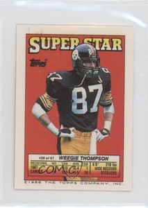 1988 Topps Super Star Sticker Back Cards Weegie Thompson Carlos Carson ( 201)