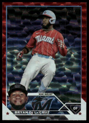 2023 Topps #599 Bryan De La Cruz Red Foil #/199 - Image 1 of 2