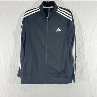 Adidas BLACK Women's 3-Stripe Tricot Track Jacket, US X-Large - Image 1 of 4