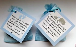BABY SHOWER SCENTED CANDLE FAVOURS 10 PACK - BOY BLUE GIFT BOX THANK YOU - Picture 1 of 9