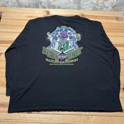 Camisa de motociclista Harley-Davidson Bourbon Street New Orleans Louisiana manga larga 5XL Foto 1 de 4