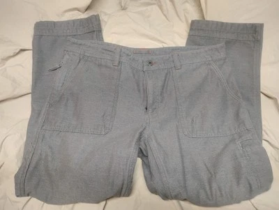 Pantalón LL Bean Raro Para Hombres Lona Denim Beige Talla 38x30 Multi Bolsillos Artículo # 285620 Foto 1 de 4