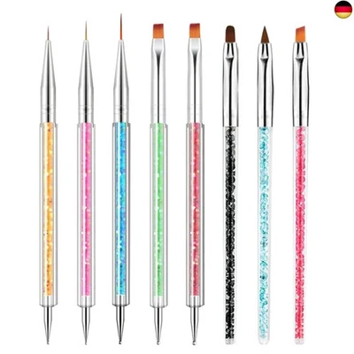 Olakin Nail Pinsel Set[8 Stück], Nageldesign Pinsel Nail art Pinsel Set, Nagel
