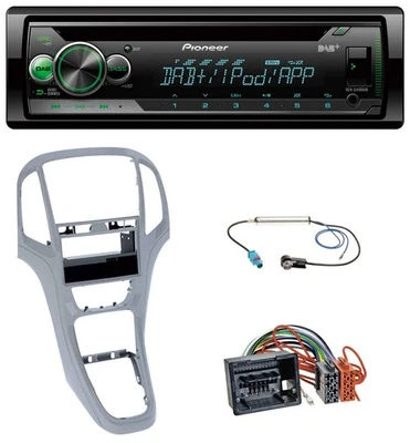Pioneer USB MP3 DAB AUX CD Autoradio für Opel Astra J ab 2009 Platin silber - Bild 1 von 4