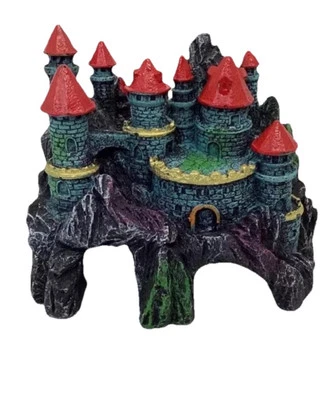 - Adorno de acuario castillo rústico acuático castillo peces 7 pulgadas L x 5 1/2 pulgadas W x 6 pulgadas H Foto 1 de 2