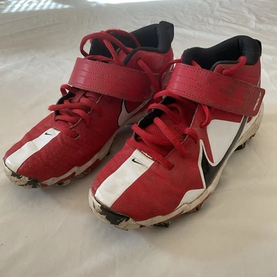 Nike Fasflex Trout Baseball Softball Cleats ~ Red ~ Youth 4Y - Image 1 of 4