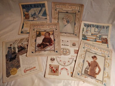 Vintage 1920's 6 Needlecraft Magazine Lot 1 McCalls Embroidery Needlework Sewing - Image 1 of 4