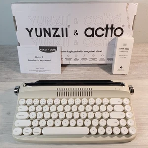 YUNZII × ACTTO B307 B309 Retro 2 Mini Bluetooth Keyboard - Ivory | Extra Keys - Afbeelding 1 van 22
