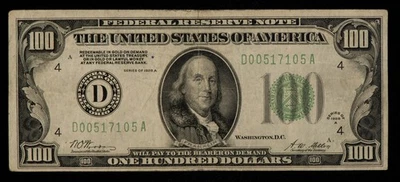 FR 2151-D $100 1928 A Federal Reserve Note US - New Low # - SKU-CA1500 - Image 1 of 2