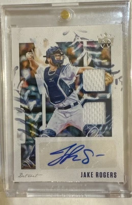 2020 PANINI DIAMOND KINGS MATERIAL SIGNATURES #DKMS-JR JAKE ROGERS AUTO TIGERS - Image 1 of 2