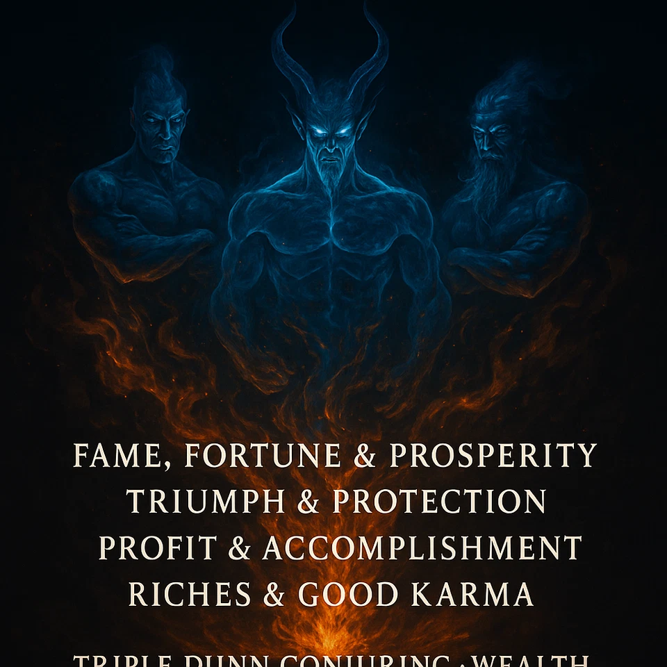 3-in-1 Voodoo Djinn Wealth Ritual • Success, Fortune & Prosperity Ritual - Image 1 of 1