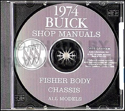 1974 Buick Tienda Manual Y Cuerpo Reparación CD Riviera Lesabre Real Siglo - Imagen 1 de 3
