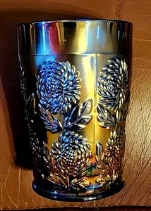 FENTON KARNEVAL GLAS TEN MUMS BLAU BECHER - Bild 1 von 10