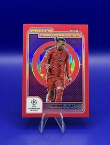TOPPS FINEST Michael Olise RED Prized Footballers 3/5 BAYERN MUNICH FRANCE 🔴 - Picture 1 of 2