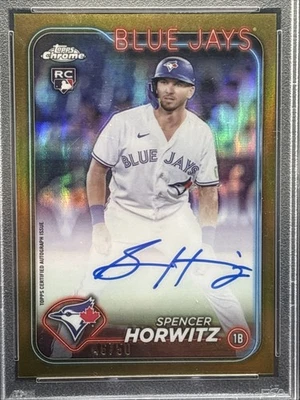 2024 Topps Chrome Spencer Horwitz Rookie Gold Refractor Auto /50 PSA 10 Pop 4🔥 - Image 1 of 4