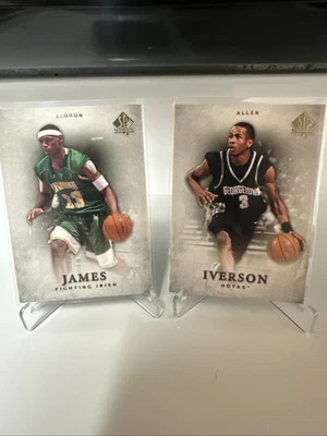 2012-13 SP Authentic - LeBron James #17 & Allen Iverson #7  Lot Of 2 Cards - Image 1 of 4