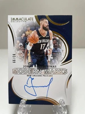 Jonas Valanciunas 2023-24 Panini Immaculate Modern Marks On Card Auto #d /99 - Image 1 of 2