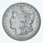 (1) 1921-D Morgan Silver Dollar 90% Bullion Polished XF-AU
