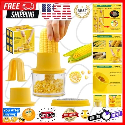 Herramienta peladora y peladora de maíz con tazón, cortador de grano de maíz rápido y seguro para... Foto 1 de 4