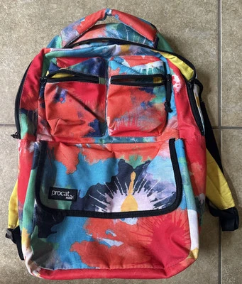 Mochila bolsa para libros multicolor PUMA Procat con funda para computadora portátil salpicaduras de pintura tie dye Foto 1 de 4
