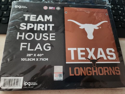 TEXAS Longhorns UT Univ Austin Team Spirit House Flag or Sports Banner 28x40 Cover