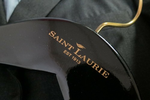 SAINT LAURENT (YSL) Cappotto sportivo recente fatto a mano Saint Laurent lato antracite ventilato con appendiabiti 38 S