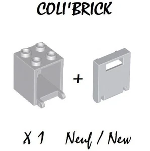 Lego 4345 - 1x Boite à lettres Container 2x2x2 - Gris Light Bluish Gray - NEUF - Imagen 1 de 1