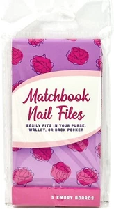 Matchbook Nail Files Package of Five Purple Emery Board New Sealed Purse Perfect - Picture 1 of 7