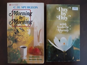 2 daily devotional books - DAY BY DAY (Murray) & MORNING BY MORNING (Spurgeon) - Picture 1 of 19