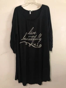 Sonoma Size XL Black Live Beautifully Sleep Lounge Comfort Dress Women - Picture 1 of 12