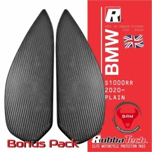 RubbaTech BMW S1000RR rubber knee pads (plain) - Value Bundle (2020 onwards) - Picture 1 of 6