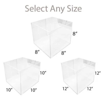 5 Sided Lucite Clear Acrylic Cube Bin Retail Display - Image 1 of 4