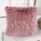 Fluffy Plush Pillow Case Shaggy Faux Fur Waist Throw Cushion Cover Home Decor √